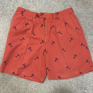 J. McLaughlin Nantucket Red Embroidered Martini Shorts 36